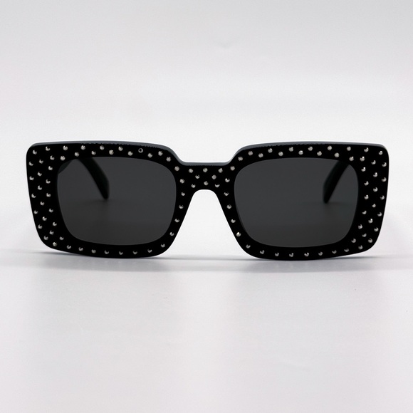 NEW CELINE CL4213IS 01A SUNGLASSES SQUARE BLACK WOMEN CELINE EYEWEAR - Picture 5 of 12